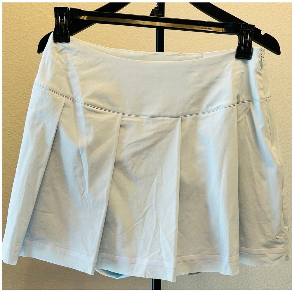 PUMA Golf Skort Pleated Performance Built-In Shorts Sage Green Large NWT 15" - Picture 3 of 16